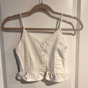White Tank crop top